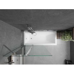 Mexen Flip  Paravan de cada  cu 1+1 aripi batanta  100 x 150 cm, transparent, chrom - 894-100-101-01-00