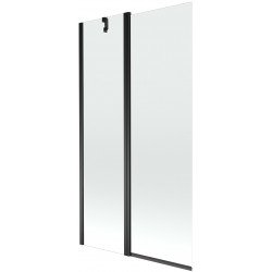 Mexen Flip  Paravan de cada  cu 1+1 aripi batanta  100 x 150 cm, transparent,  negru - 894-100-101-70-00 Paravan Cada 467680 Mexen