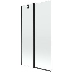 Mexen Flip  Paravan de cada  cu 1+1 aripi batanta  100 x 150 cm, transparent,  negru - 894-100-101-70-00 Paravan Cada 467680 Mexen
