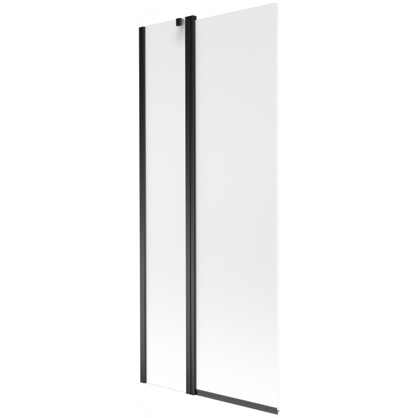 Mexen Flip  Paravan de cada  cu 1+1 aripi batanta  80 x 150 cm,  satin ,  negru - 894-080-101-70-30