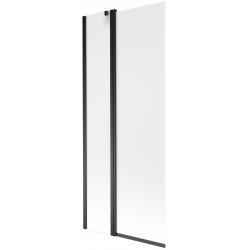 Mexen Flip  Paravan de cada  cu 1+1 aripi batanta  80 x 150 cm,  satin ,  negru - 894-080-101-70-30 Paravan Cada 467680 Mexen