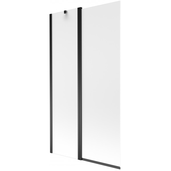 Mexen Flip  Paravan de cada  cu 1+1 aripi batanta  100 x 150 cm,  satin ,  negru - 894-100-101-70-30