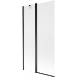 Mexen Flip  Paravan de cada  cu 1+1 aripi batanta  100 x 150 cm,  satin ,  negru - 894-100-101-70-30 Paravan Cada 467680 Mexen