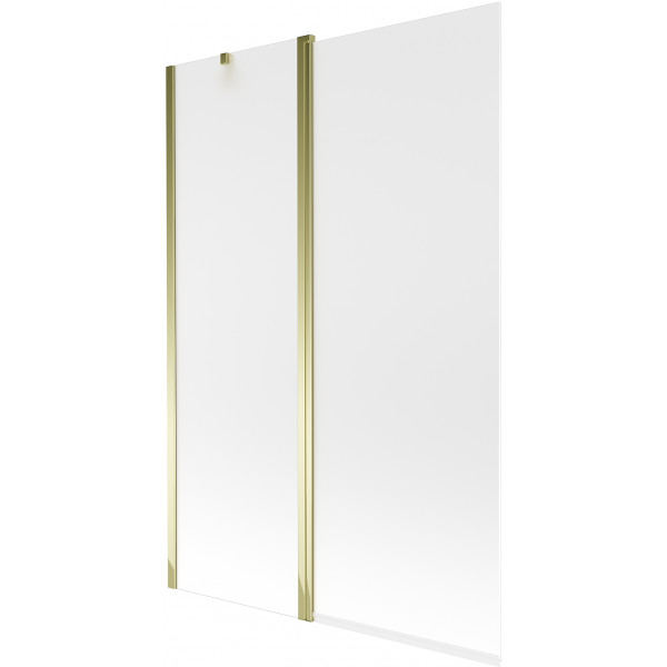 Mexen Flip  Paravan de cada  cu 1+1 aripi batanta  120 x 150 cm,  satin , auriu - 894-120-101-50-30