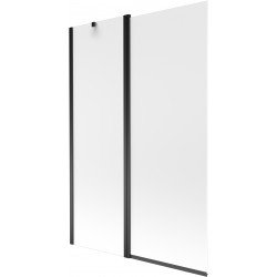 Mexen Flip  Paravan de cada  cu 1+1 aripi batanta  120 x 150 cm,  satin ,  negru - 894-120-101-70-30 Paravan Cada 467680 Mexen