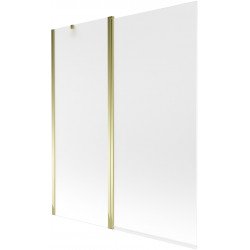 Mexen Flip  Paravan de cada  cu 1+1 aripi batanta  140 x 150 cm,  satin , auriu - 894-140-101-50-30