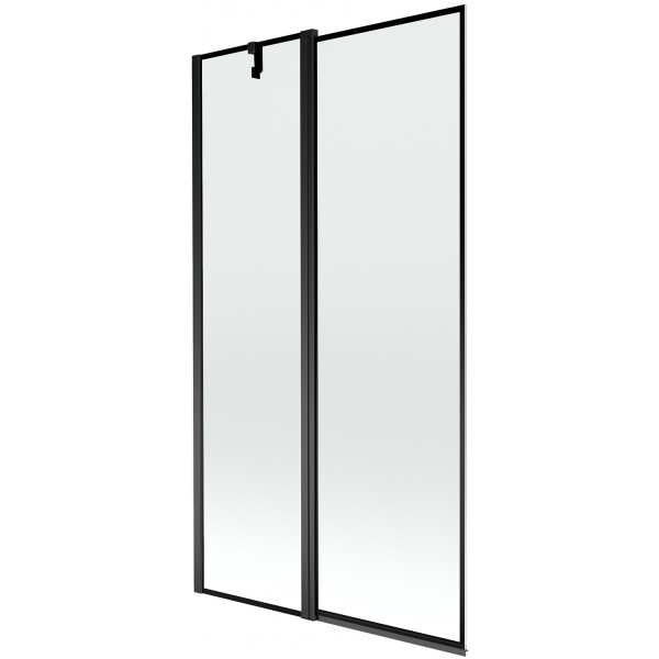 Mexen Flip  Paravan de cada  cu 1+1 aripi batanta  100 x 150 cm,  negru ,  negru - 894-100-101-70-70