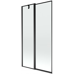 Mexen Flip  Paravan de cada  cu 1+1 aripi batanta  100 x 150 cm,  negru ,  negru - 894-100-101-70-70 Paravan Cada 467680 Mexen