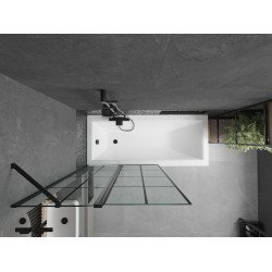 Mexen Flip  Paravan de cada  cu 1+1 aripi batanta  100 x 150 cm,  negru ,  negru - 894-100-101-70-77