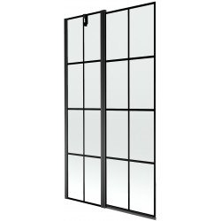 Mexen Flip  Paravan de cada  cu 1+1 aripi batanta  100 x 150 cm,  negru ,  negru - 894-100-101-70-77 Paravan Cada 467680 Mexen