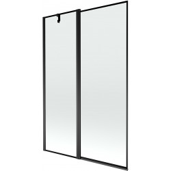 Mexen Flip  Paravan de cada  cu 1+1 aripi batanta  120 x 150 cm,  negru ,  negru - 894-120-101-70-70 Paravan Cada 467680 Mexen