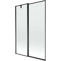 Mexen Flip  Paravan de cada  cu 1+1 aripi batanta  120 x 150 cm,  negru ,  negru - 894-120-101-70-70 Paravan Cada 467680 Mexen