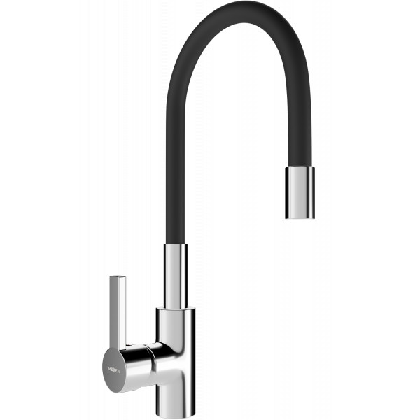 Mexen Flex baterie  bucatarie , chrom/negru - 670900-07