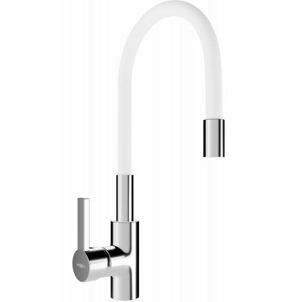 Mexen Flex baterie  bucatarie , chrom/alb- 670900-02