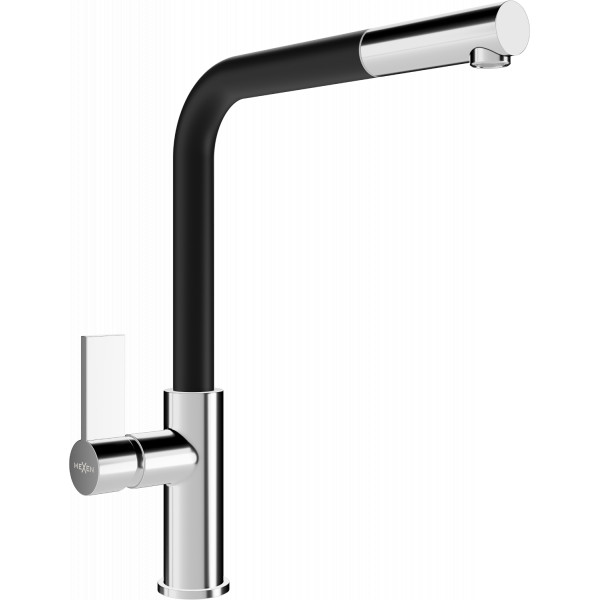 Mexen Flora baterie  bucatarie , chrom/negru - 670401-07