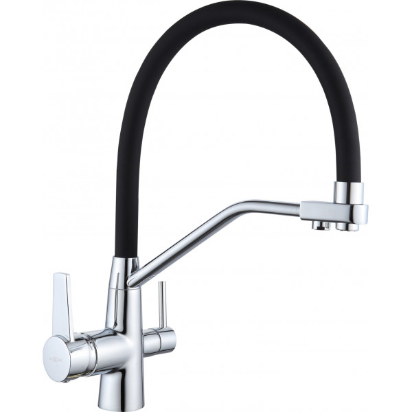 Mexen Duo baterie  bucatarie , chrom/negru - 671701-07