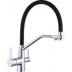 Mexen Duo baterie  bucatarie , chrom/negru - 671701-07 Baterii bucatarie 467680 Mexen