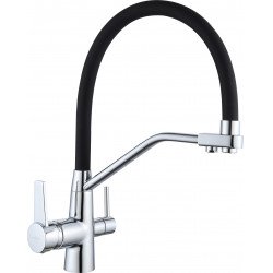 Mexen Duo baterie  bucatarie , chrom/negru - 671701-07 Baterii bucatarie 467680 Mexen