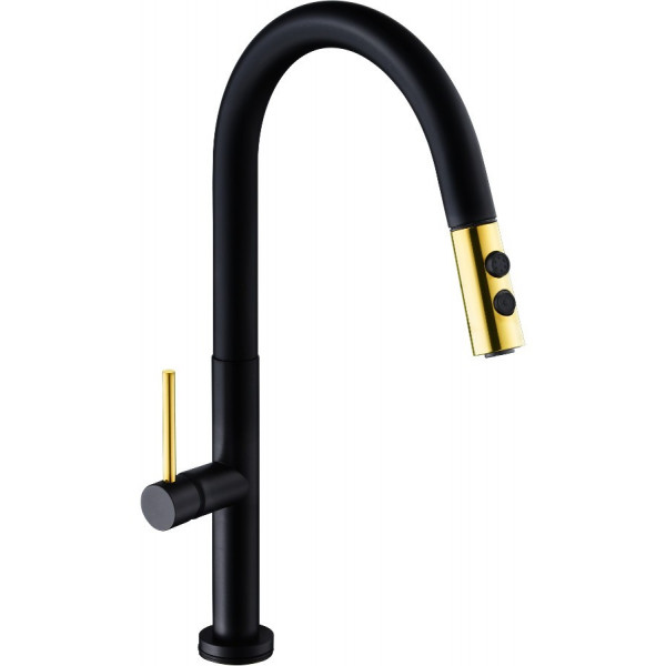 Mexen Ava baterie  bucatarie , negru/negru - 672800-75