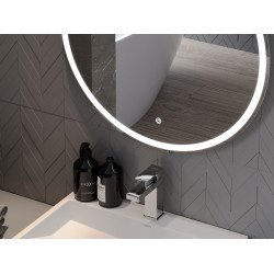 Mexen Gobi  Oglinda de baie iluminata, rotunda 60 cm, LED 6000K, cu dezaburire-9801-060-060-611-00