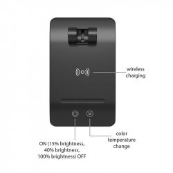 Asalite Lampa de masa LED, Dimmel 7W (450 lumen) CCT Wireless USB ezüst