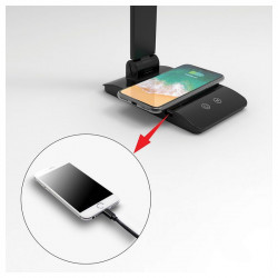 Asalite Lampa de masa LED, Dimmel 7W (450 lumen) CCT Wireless USB fekete