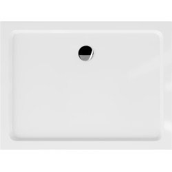 Mexen Slim cadita dus 110 x 100 cm, alb  cu sifon  crom - 40101011