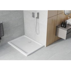 Mexen Slim cadita dus 110 x 80 cm, alb  cu sifon  crom - 40108011