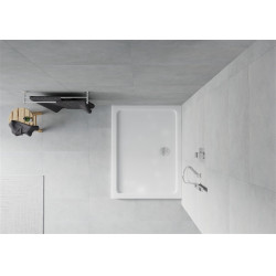 Mexen Slim cadita dus 120 x 80 cm, negru  cu sifon  crom - 40708012