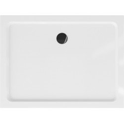 Mexen Slim cadita dus 90 x 70 cm,  alb  cu sifon  negru - 40107090B