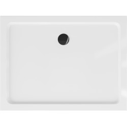 Mexen Slim cadita dus 90 x 80 cm,  alb  cu sifon  negru - 40108090B