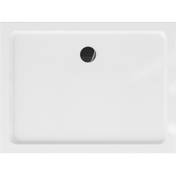 Mexen Slim cadita dus 90 x 80 cm,  alb  cu sifon  negru - 40108090B