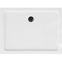 Mexen Slim cadita dus 90 x 80 cm,  alb  cu sifon  negru - 40108090B