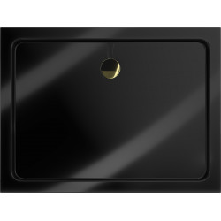 Mexen Slim cadita dus 120 x 90 cm, negru  cu sifon  auriu - 40709012G