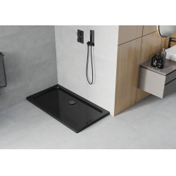 Mexen Slim cadita dus 130 x 70 cm, negru  cu sifon  negru - 40707013B