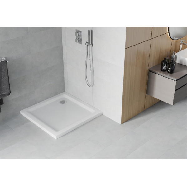 Mexen  Slim cadita dus 100 x 100 cm,  alb+szifon krom - 40101010