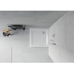 Mexen  Slim cadita dus 100 x 100 cm,  alb+szifon krom - 40101010