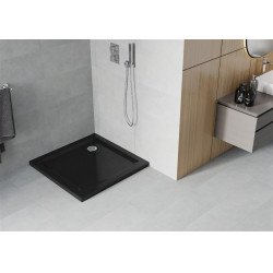 Mexen  Slim cadita dus 90 x 90 cm,  negru+szifon krom - 40709090 Acryl 467680 Mexen