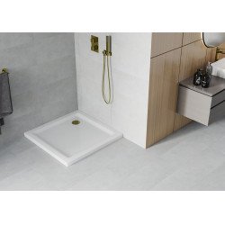 Mexen  Slim cadita dus 70 x 70 cm,  alb+szifon  auriu - 40107070G