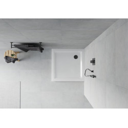 Mexen  Slim cadita dus 80 x 80 cm,  alb+szifon  negru - 40108080B