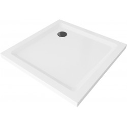 Mexen  Slim cadita dus 80 x 80 cm,  alb+szifon  negru - 40108080B