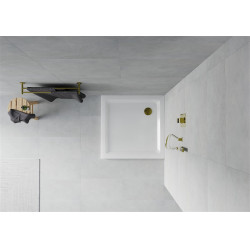 Mexen  Slim cadita dus 90 x 90 cm,  alb+szifon  auriu - 40109090G