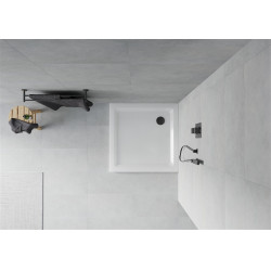 Mexen  Slim cadita dus 90 x 90 cm,  alb+szifon  negru - 40109090B