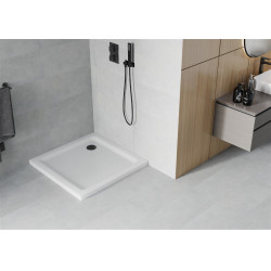 Mexen  Slim cadita dus 100 x 100 cm,  alb+szifon  negru - 40101010B Acryl 467680 Mexen