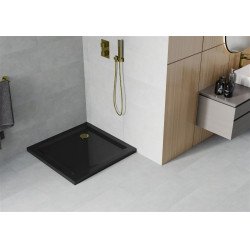 Mexen  Slim cadita dus 90 x 90 cm,  negru+szifon  auriu - 40709090G Acryl 467680 Mexen