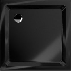 Mexen  Slim cadita dus 100 x 100 cm,  negru+szifon krom - 40701010