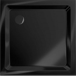 Mexen  Slim cadita dus 100 x 100 cm,  negru+szifon  negru - 40701010B