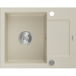 Mexen Enzo   Chiuveta bucatarie granit 1 cuva + picurator+ cadou pop up sifon   57,6 x 46,5 cm, beige - 6506571005-69 1 Cuva 467680 Mexen