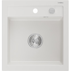 Mexen Vito   Chiuveta bucatarie granit 1 cuva + cadou pop up sifon  520 x 490 mm, alb  - 6503521000-20 1 Cuva 467680 Mexen