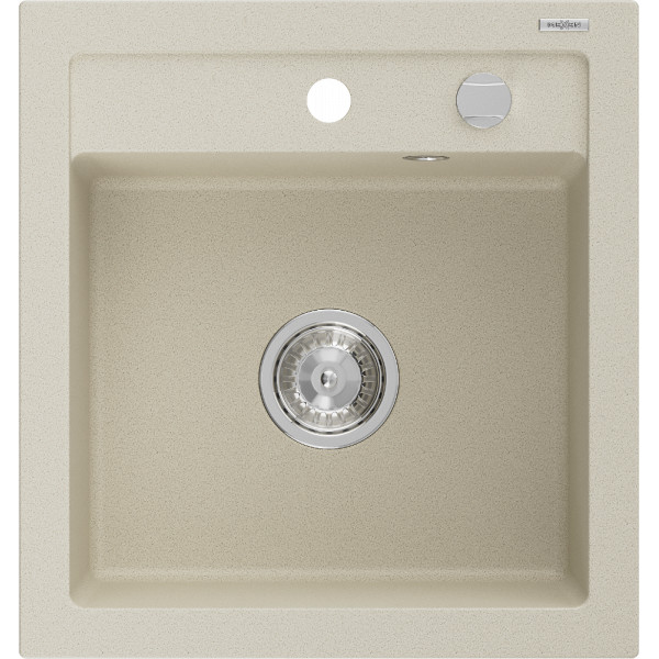 Mexen Vito   Chiuveta bucatarie granit 1 cuva + cadou pop up sifon  520 x 490 mm, beige - 6503521000-69